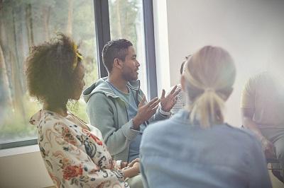 Group of people talking