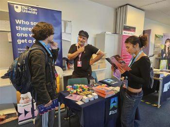 image of a student event with lecturer and students 