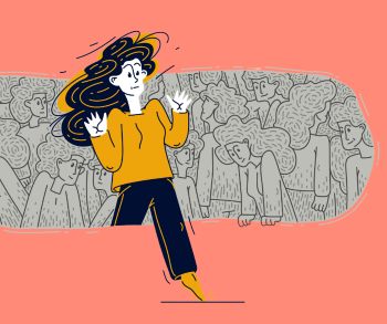 person stepping out of their comfort zone 