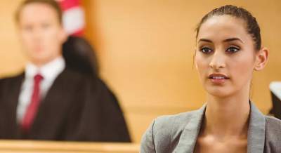 Image of American lawyer making closing statement