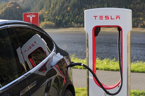 Tesla electric car charging