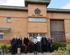 OU Law students and prison staff outside HMP Altcourse