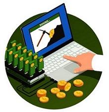 Illustration computer and money