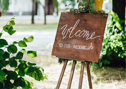 Wedding welcome sign