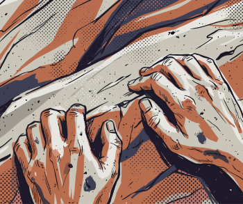 hands holding onto a cliff