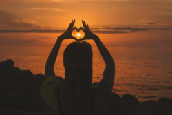 Hands in heart shape
