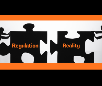 image showing two jigsaw pieces one named 'regulations' one named 'reality' 