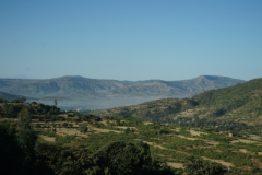 Landscape of greenery and sky in Adwa, Ethiopia.